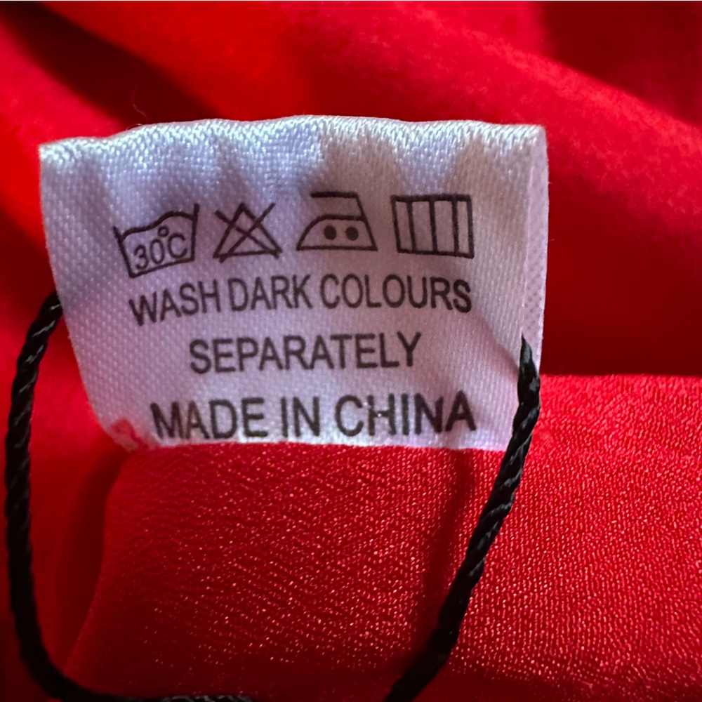 Red Valentino Valentino Christmas Red Short Sleeve Lacy Dress w/Silk Yoke-Medium - Picture 5 of 10